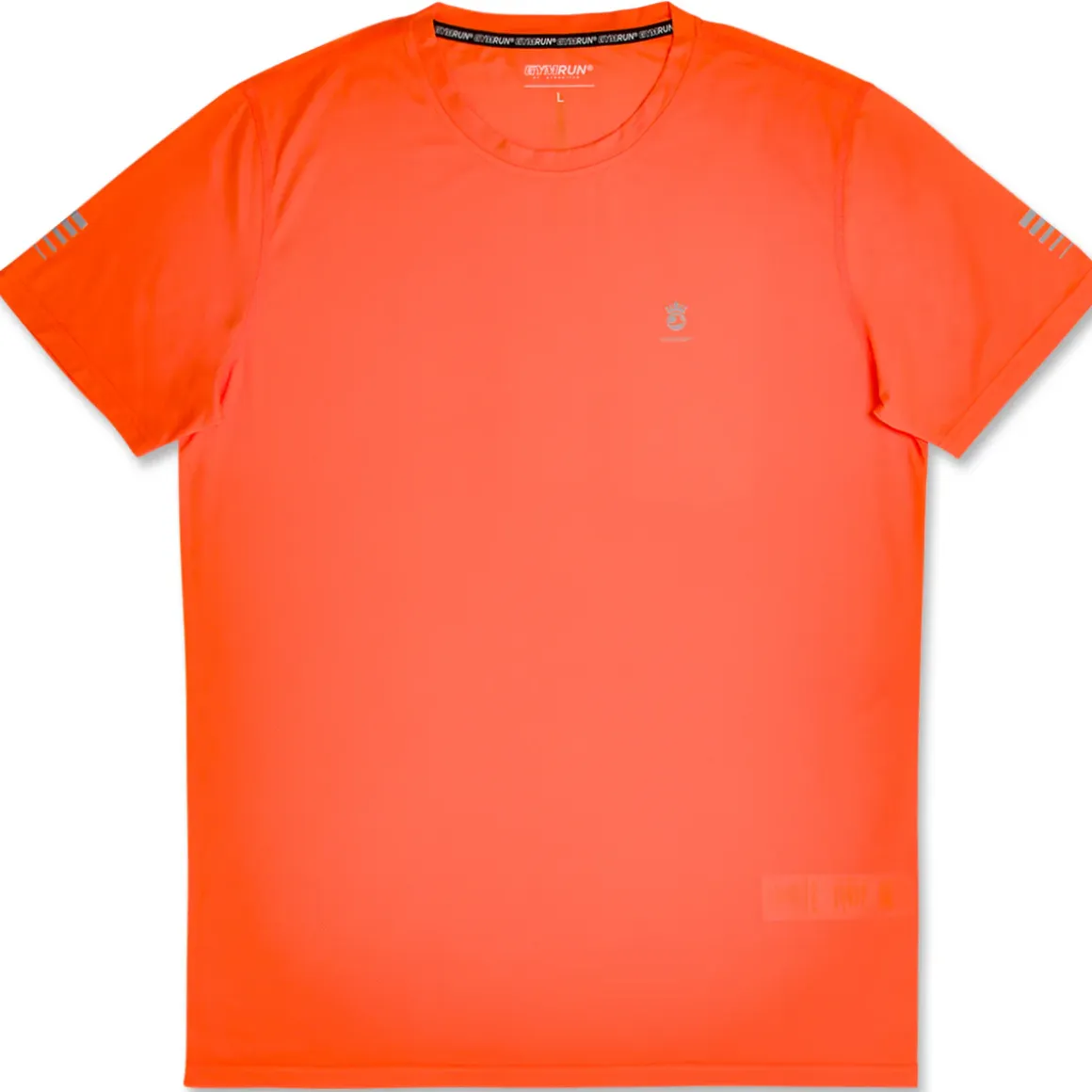 T-shirt running uomo arancione con dettagli riflettenti GymRun