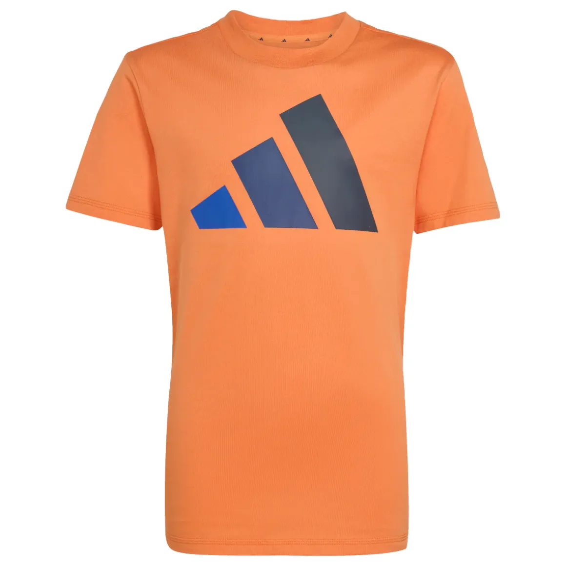 T-shirt sportiva arancione da Bambino con stampa logo frontale adidas