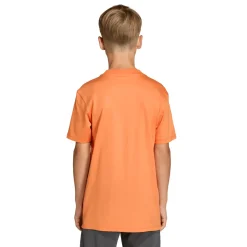 T-shirt sportiva arancione da Bambino con stampa logo frontale adidas