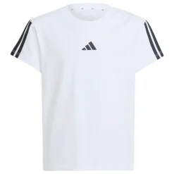 T-shirt sportiva Bianca Bambina con logo centrale e 3 strisce adidas