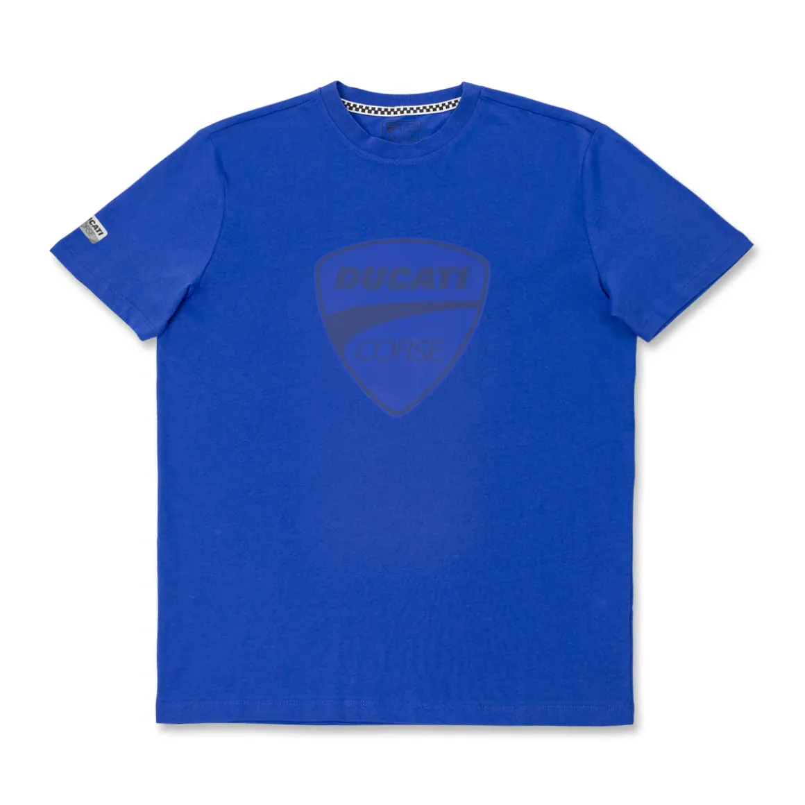 T-shirt sportiva blu Uomo con maxi stampa logo Ducati Corse Corse