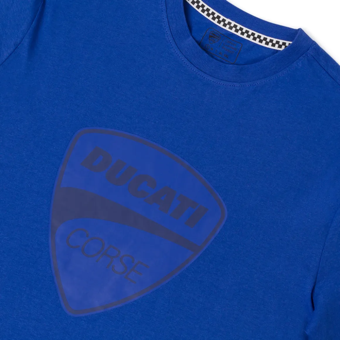 T-shirt sportiva blu Uomo con maxi stampa logo Ducati Corse Corse