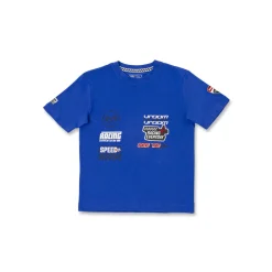 T-shirt sportiva da Bambino blu con stampe racing grafiche Ducati Corse