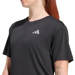 T-shirt sportiva da Donna nera tecnica traspirante ClimaCool adidas