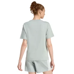 T-shirt sportiva da Donna verde acqua con logo adidas