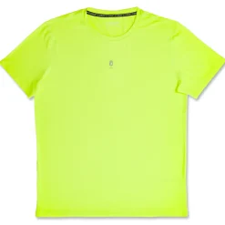 T-shirt sportiva da uomo giallo fluo con logo GymRun