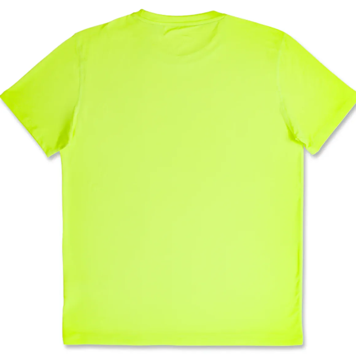 T-shirt sportiva da uomo giallo fluo con logo GymRun