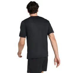 T-shirt sportiva da uomo nera adidas ClimaCool con logo bianco