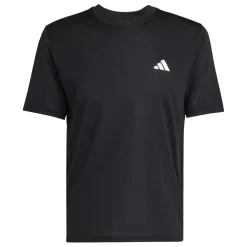 T-shirt sportiva da uomo nera adidas ClimaCool con logo bianco