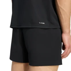 T-shirt sportiva da uomo nera adidas ClimaCool con logo bianco