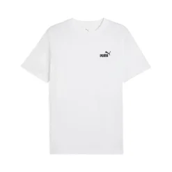 T-shirt sportiva e casual da uomo bianca Puma con logo nero sul petto