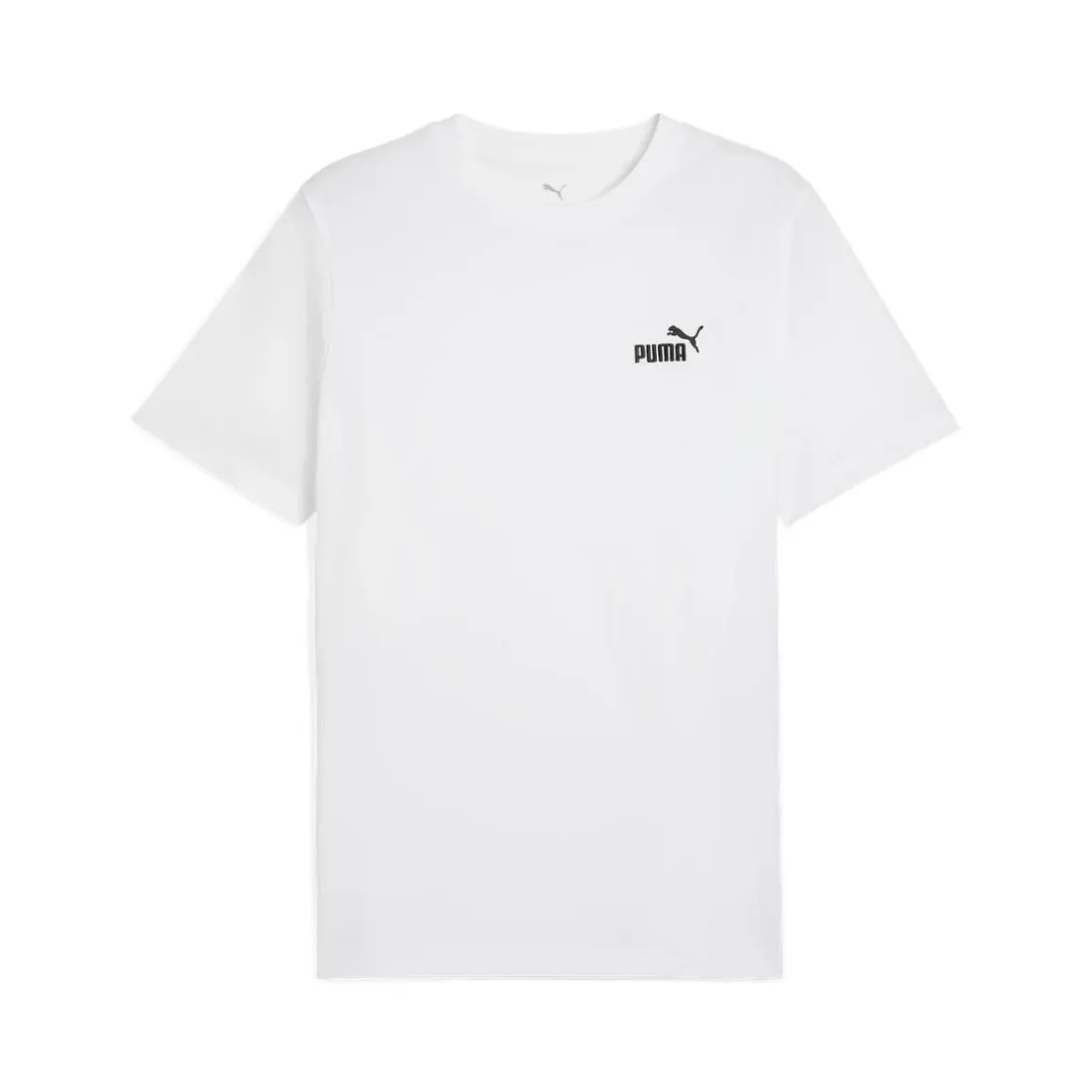 T-shirt sportiva e casual da uomo bianca Puma con logo nero sul petto