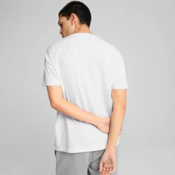 T-shirt sportiva e casual da uomo bianca Puma con logo nero sul petto