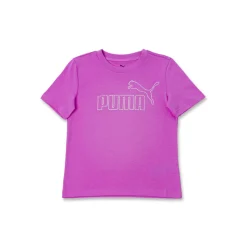 T-shirt sportiva Fucsia da Bambina con logo frontale in strass Puma