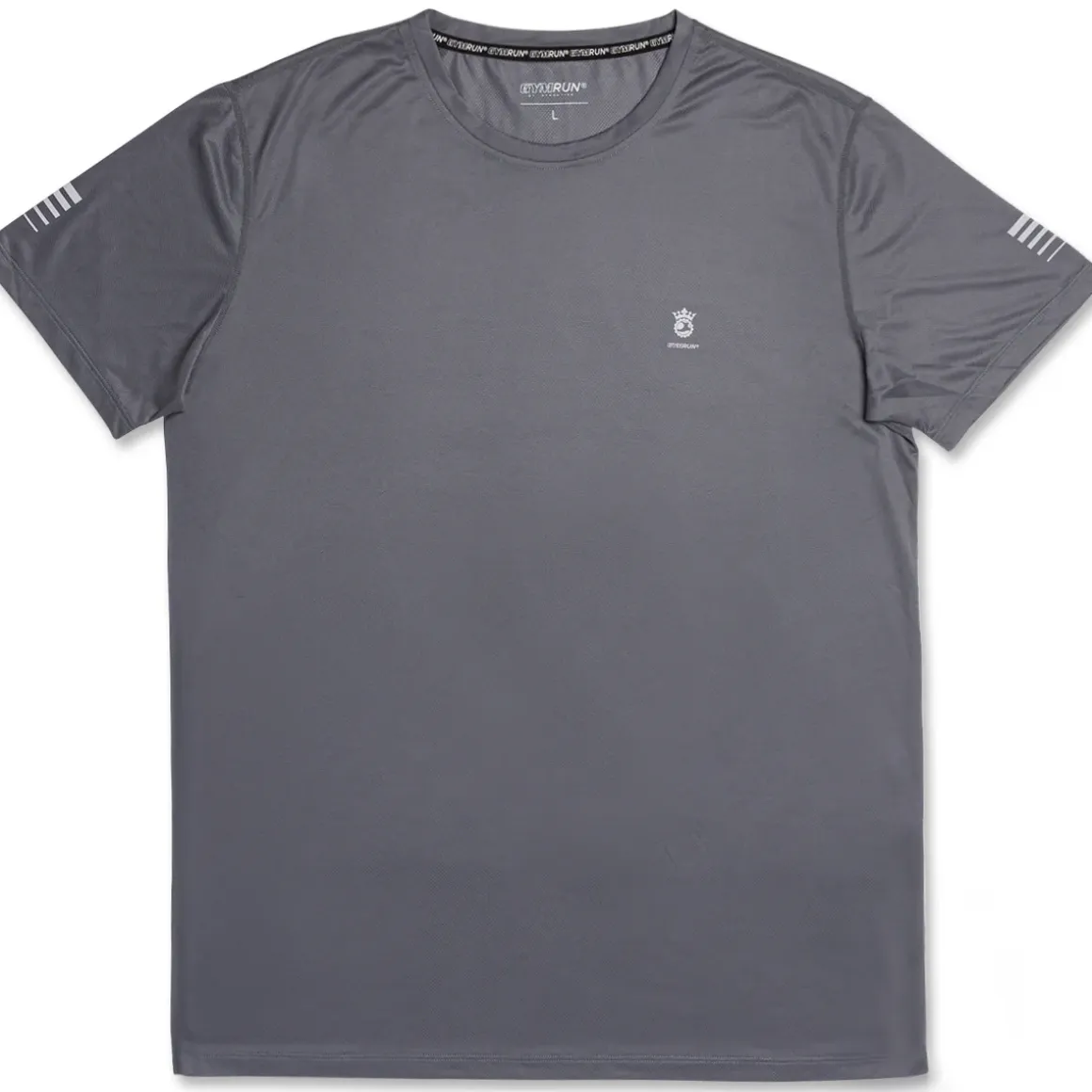 T-shirt sportiva grigia da uomo con logo GymRun