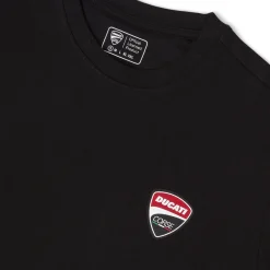 T-shirt sportiva nera in Cotone con logo Ducati 100