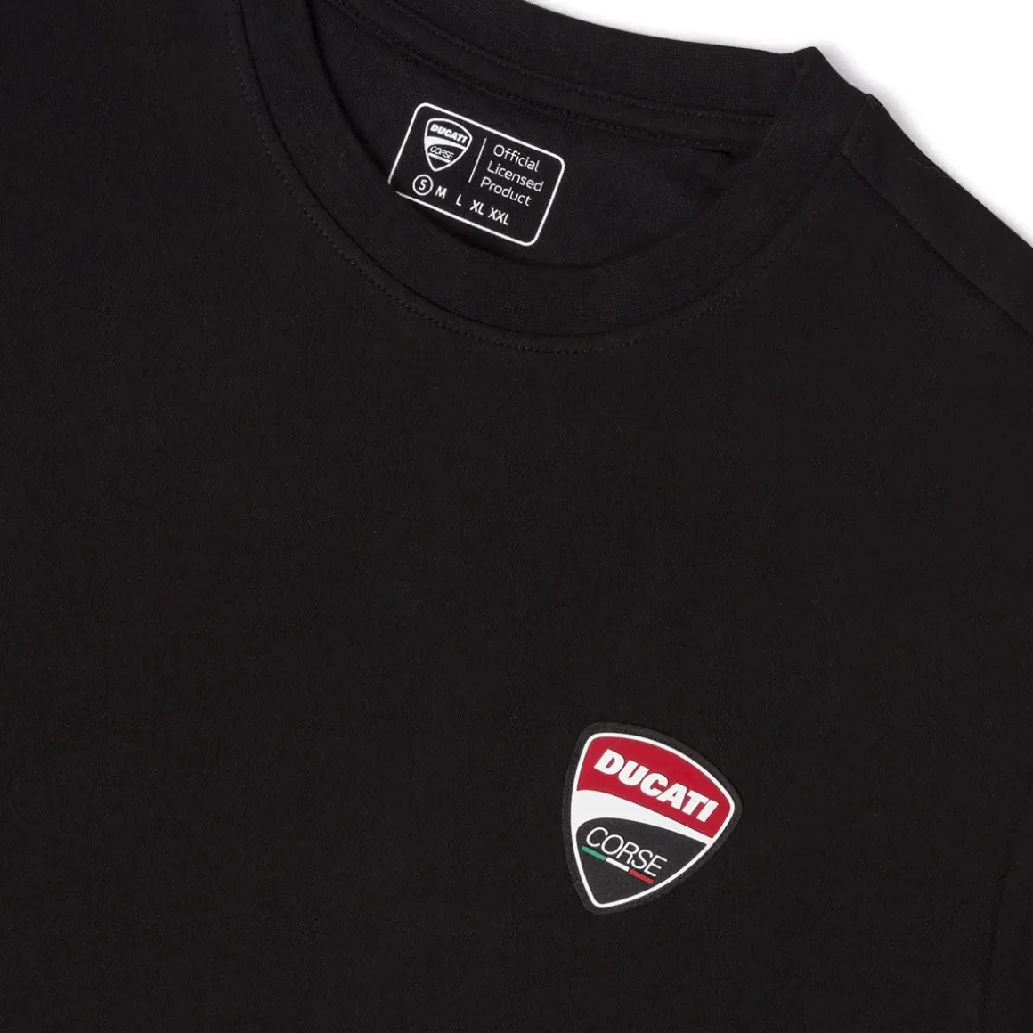 T-shirt sportiva nera in Cotone con logo Ducati 100