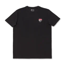 T-shirt sportiva nera in Cotone con logo Ducati 100