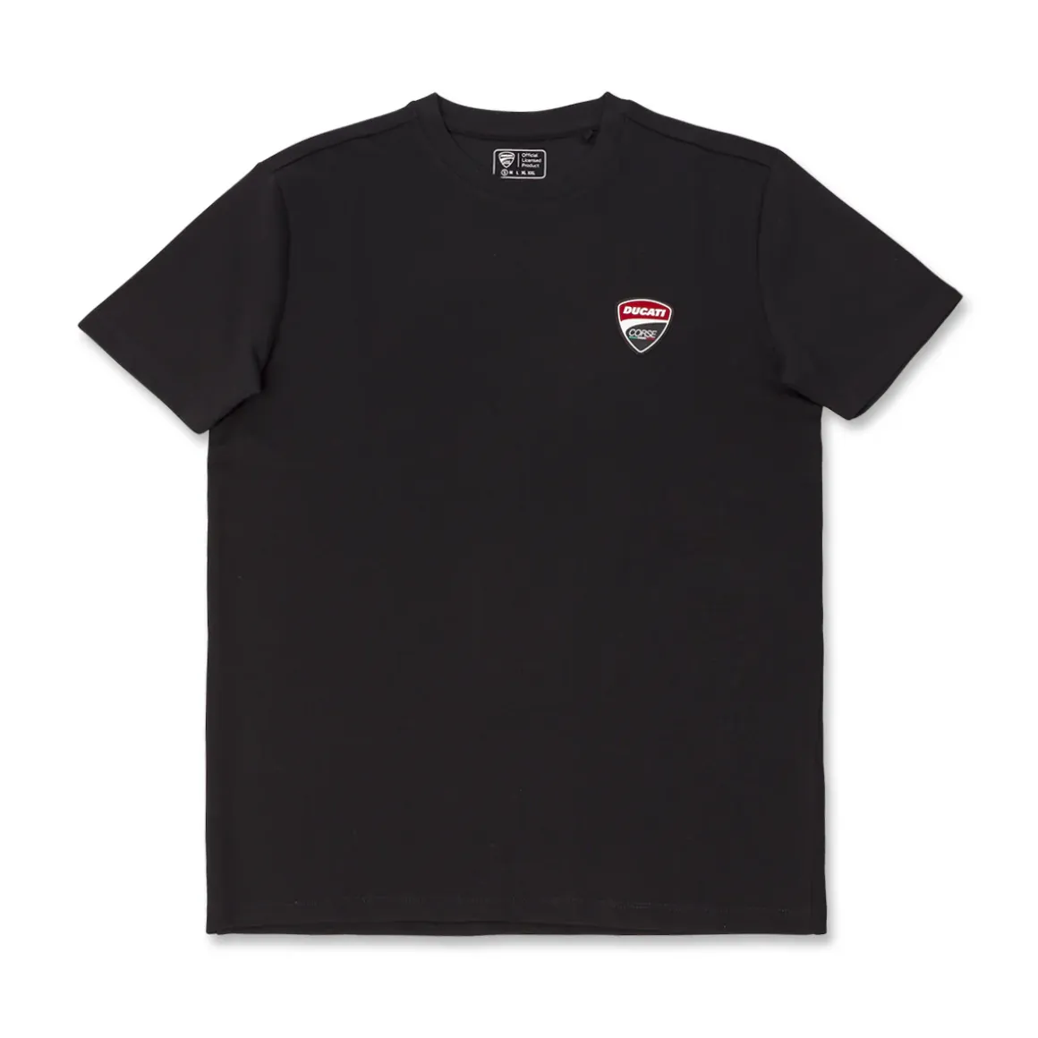 T-shirt sportiva nera in Cotone con logo Ducati 100