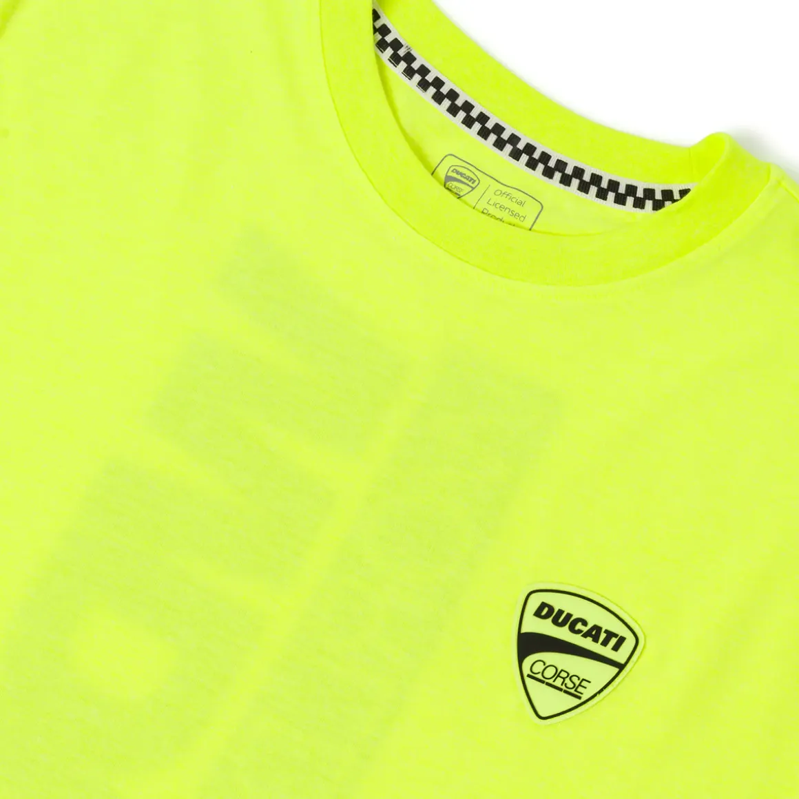 T-shirt Sportiva Uomo Giallo fluo con logo Ducati Corse
