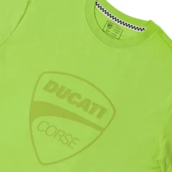 T-shirt Sportiva Uomo Verde con maxi logo frontale Ducati Corse
