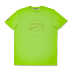 T-shirt Sportiva Uomo Verde con maxi logo frontale Ducati Corse