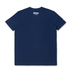 T-shirt Uomo blu con maxi logo frontale Ducati Corse
