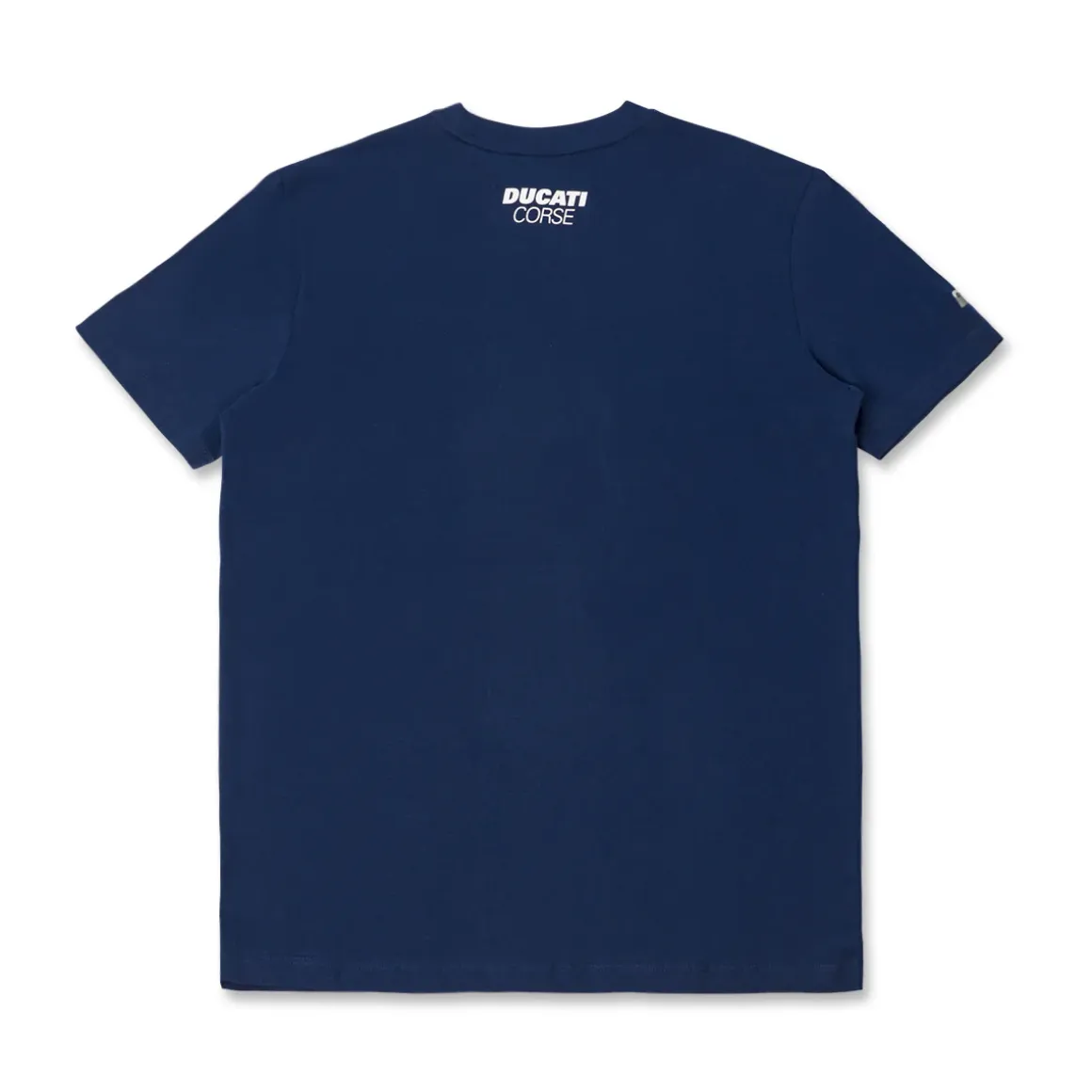 T-shirt Uomo blu con maxi logo frontale Ducati Corse
