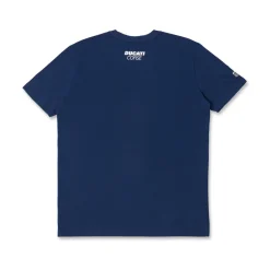 T-shirt Uomo blu con maxi stampa logo frontale Ducati Corse