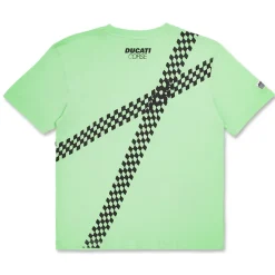 T-shirt verde bambino chiaro in cotone con stampa Ducati Corse