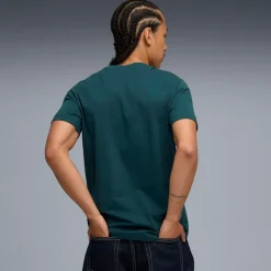 T-shirt verde da Uomo con logo frontale GRAPHIC Box Tee Puma