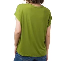 T-shirt verde elegante da Donna con dettaglio glitter