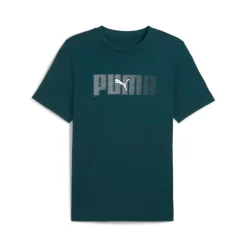 T-shirt verde scuro da Uomo in cotone Puma