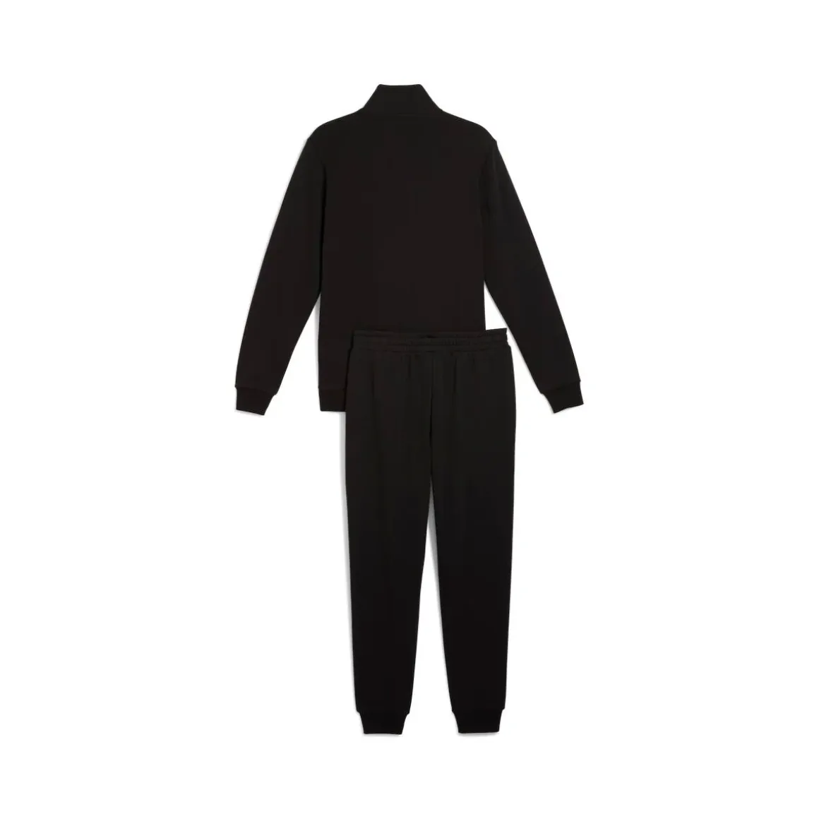 Tuta completo coordinato da uomo nero con logo e zip intera Puma