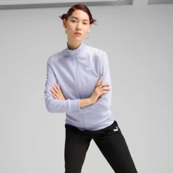 Tuta sportiva nera da Donna con zip Poly Suit Puma