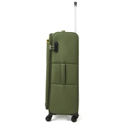 Valigia da stiva in tessuto verde militare Romeo Gigli Milano