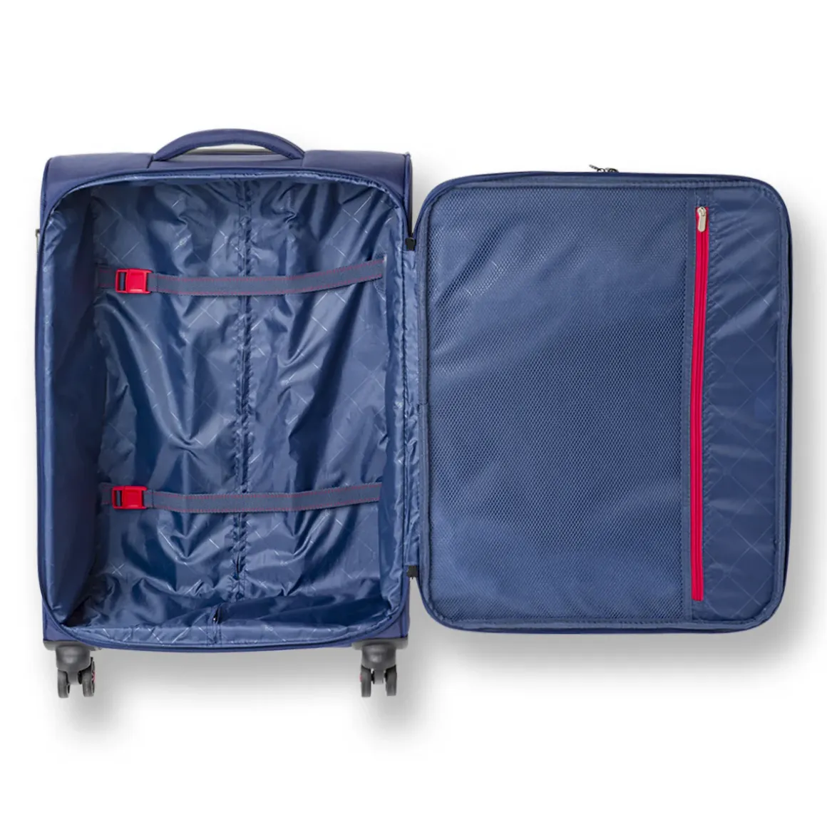 Valigia da stiva morbida blu con chiusura TSA MODO by Roncato
