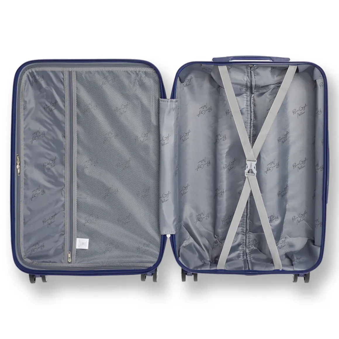 Valigia da stiva rigida blu con combinazione Romeo Gigli Milano