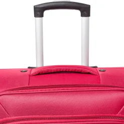 Valigia da stiva rossa Romeo Gigli Milano 4 ruote spinner in tessuto