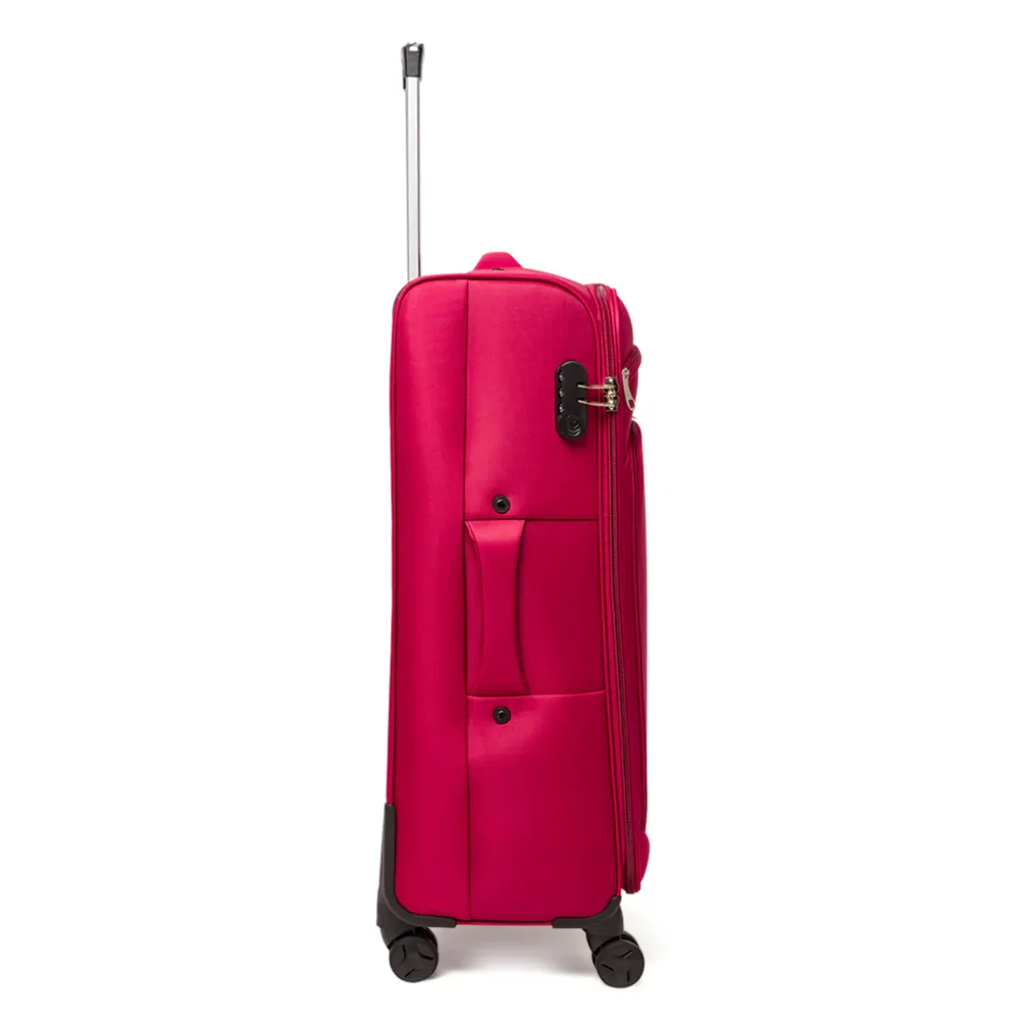 Valigia da stiva rossa Romeo Gigli Milano 4 ruote spinner in tessuto