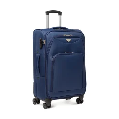 Valigia da viaggio media blu Romeo Gigli Milano con 4 ruote spinner