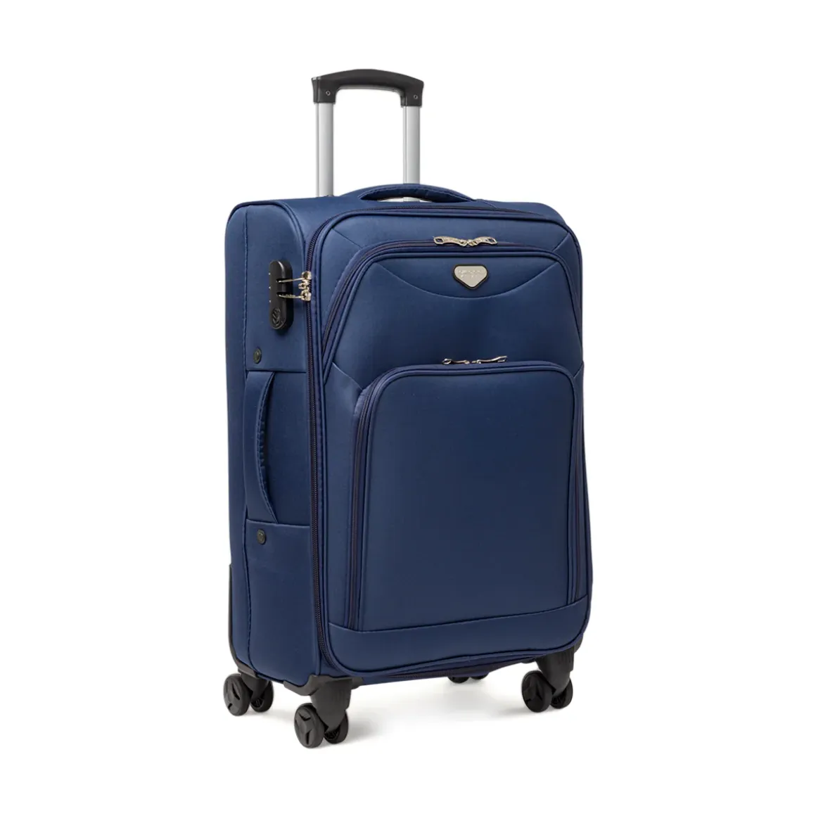 Valigia da viaggio media blu Romeo Gigli Milano con 4 ruote spinner