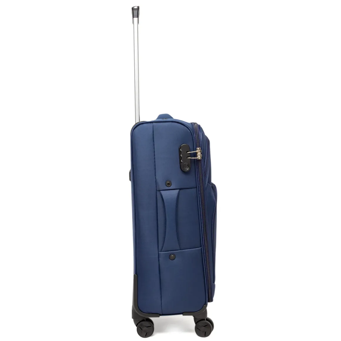 Valigia da viaggio media blu Romeo Gigli Milano con 4 ruote spinner