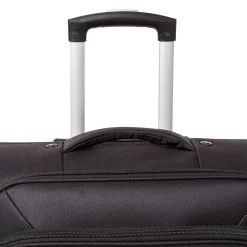 Valigia grande da stiva nera Romeo Gigli Milano con ruote spinner