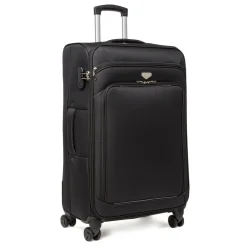 Valigia grande da stiva nera Romeo Gigli Milano con ruote spinner