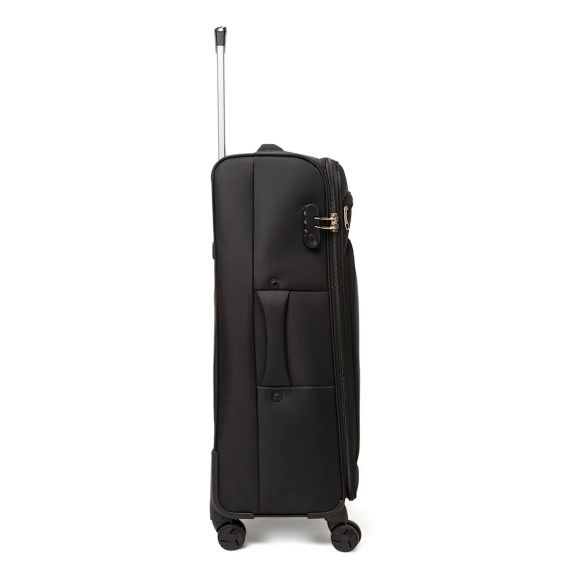 Valigia grande da stiva nera Romeo Gigli Milano con ruote spinner
