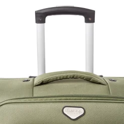 Valigia grande da stiva verde militare Romeo Gigli Milano in tessuto