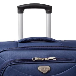 Valigia grande Romeo Gigli Milano blu in tessuto per lunghi viaggi