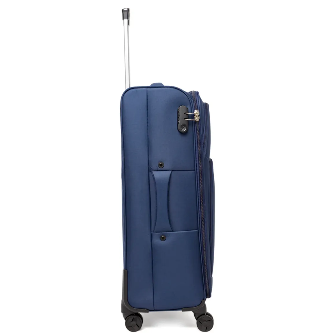 Valigia grande Romeo Gigli Milano blu in tessuto per lunghi viaggi