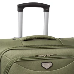Valigia grande trolley da stiva verde Romeo Gigli Milano in tessuto